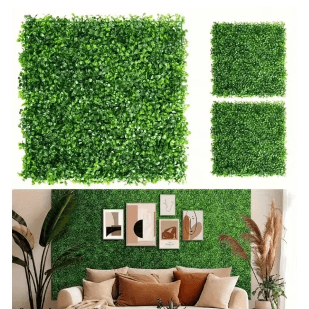 Artificial Grass Wall Panels HBoxwood Hedge Greenery Backdrop 10pcs Decorative Set 1