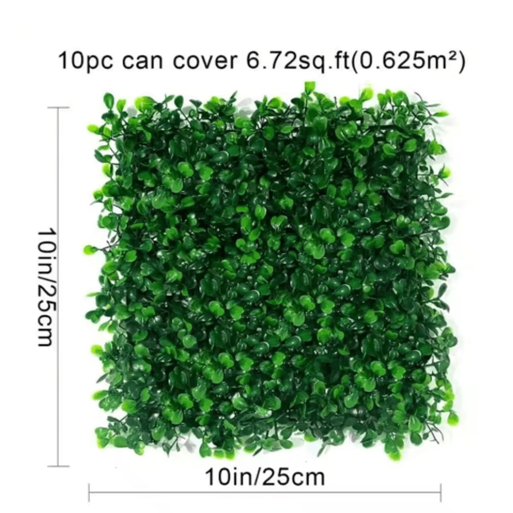 Artificial Grass Wall Panels HBoxwood Hedge Greenery Backdrop 10pcs Decorative Set 6