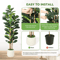 Artificial Fiddle Leaf Fig Tree With Pot Tall Faux Indoor Plant For Home Decor 57 FT 6