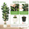 Artificial Fiddle Leaf Fig Tree With Pot Tall Faux Indoor Plant For Home Decor 57 FT 6