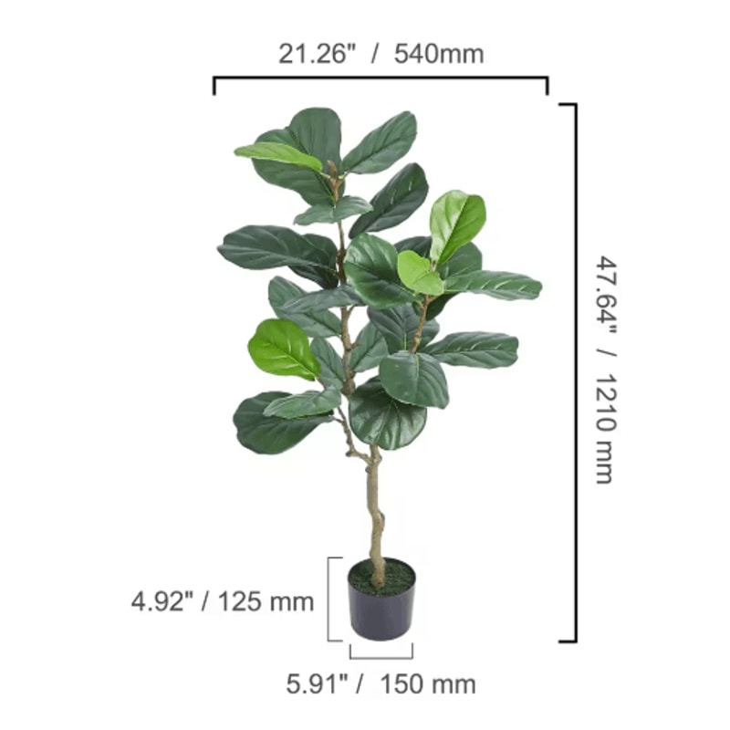 Artificial Olive Tree Tall Faux Indoor Plant With Pot Stable LowMaintenance Decor 46FT 5