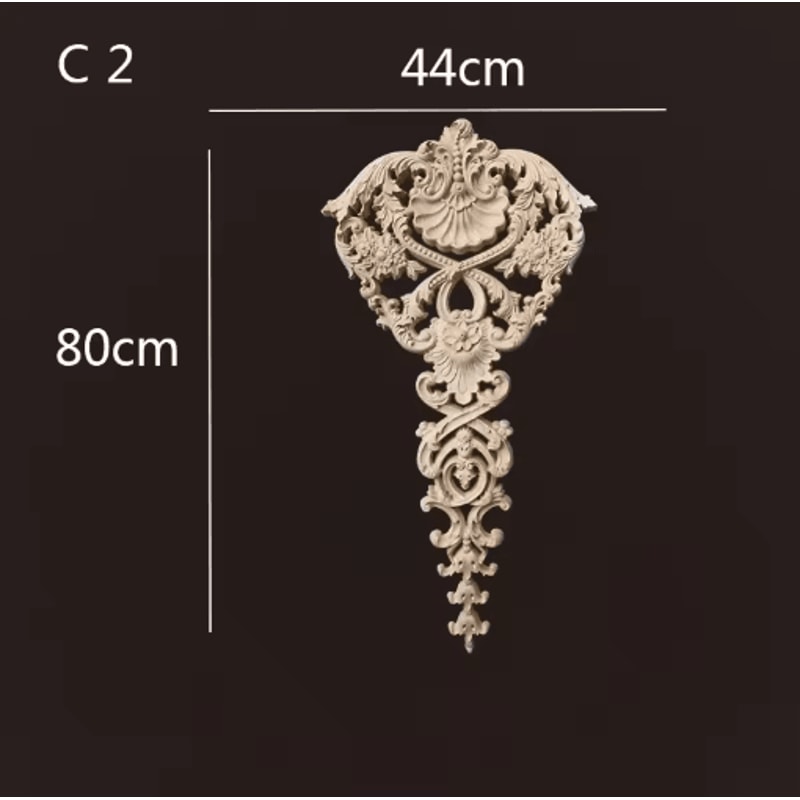 Carved Wood Corner Appliques Floral Furniture Onlays For Elegant Home Decoration 14