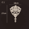 Carved Wood Corner Appliques Floral Furniture Onlays For Elegant Home Decoration 18