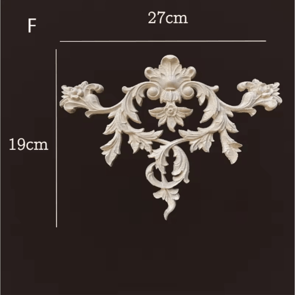 Carved Wood Corner Appliques Floral Furniture Onlays For Elegant Home Decoration 3