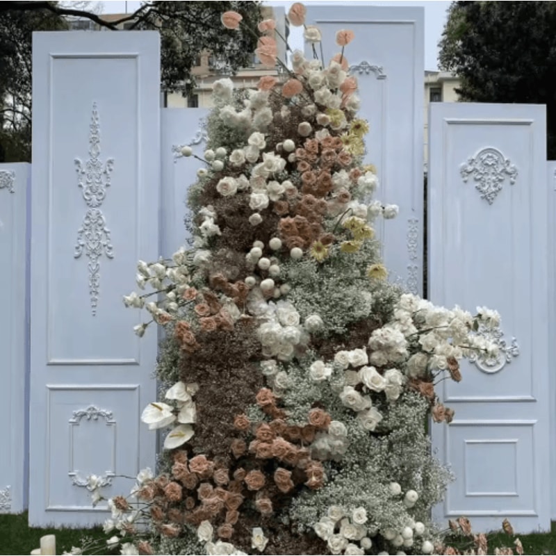 Carved Wood Corner Appliques Floral Furniture Onlays For Elegant Home Decoration 24