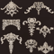 Carved Wood Corner Appliques Floral Furniture Onlays For Elegant Home Decoration 0