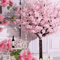 Artificial Cherry Blossom Tree Pink Sakura Decorative Tree For Weddings Parties Home Decor 0