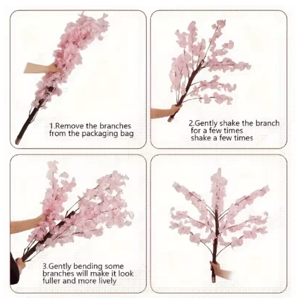 Artificial Cherry Blossom Tree Pink Sakura Decorative Tree For Weddings Parties Home Decor 6