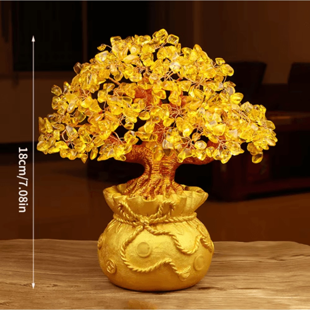 Natural Crystal Money Tree Feng Shui Fortune Tree Decor With Wealth Energy Design 1