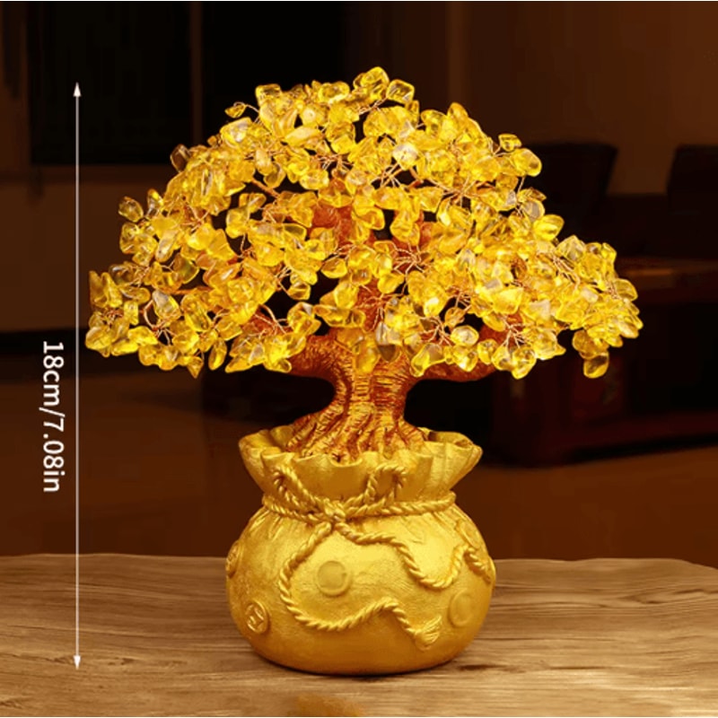 Natural Crystal Money Tree Feng Shui Fortune Tree Decor With Wealth Energy Design 1