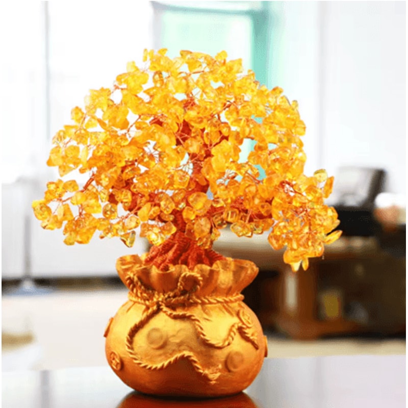 Natural Crystal Money Tree Feng Shui Fortune Tree Decor With Wealth Energy Design 4