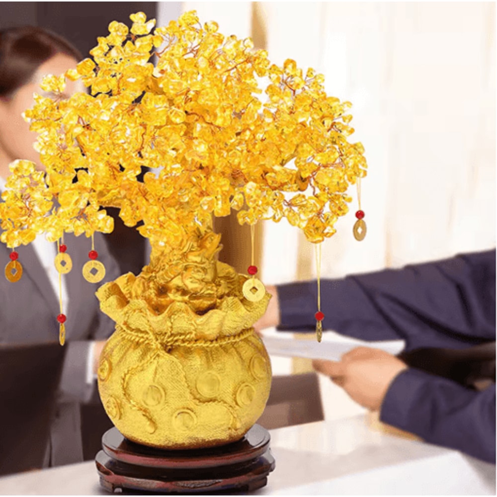 Natural Crystal Money Tree Feng Shui Fortune Tree Decor With Wealth Energy Design 7