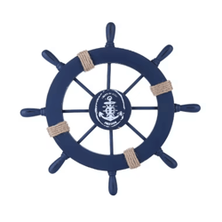 vintage nautical ship wheel decor wooden boat helm wall decoration for coastal homes
