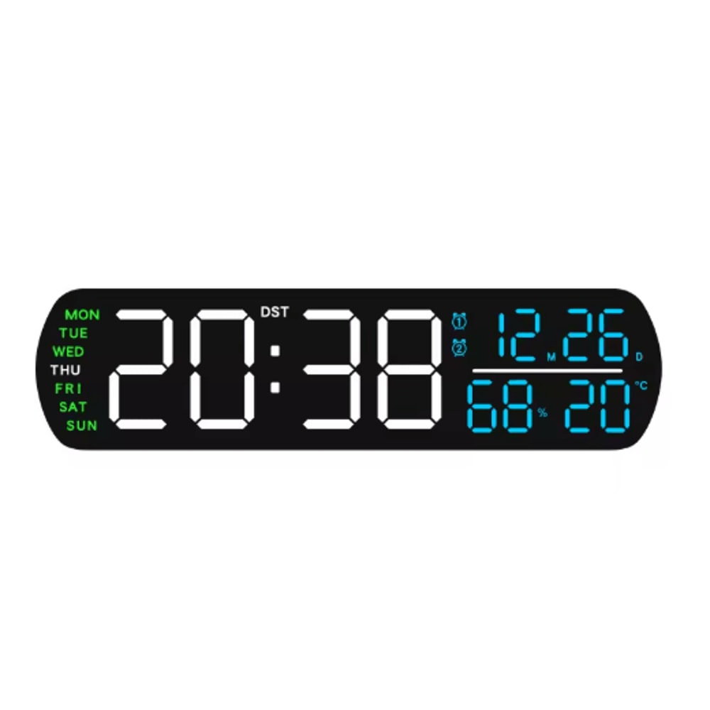Digital Alarm Clock With Temperature Humidity LED Auto Dimmable Multifunction Desk Clock 1