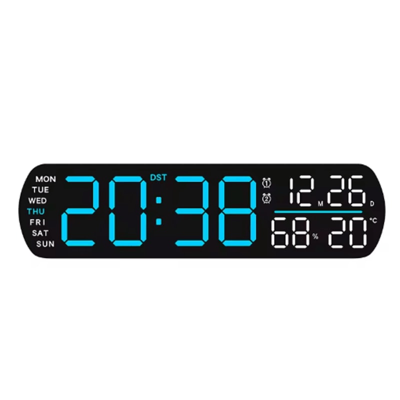 Digital Alarm Clock With Temperature Humidity LED Auto Dimmable Multifunction Desk Clock 4