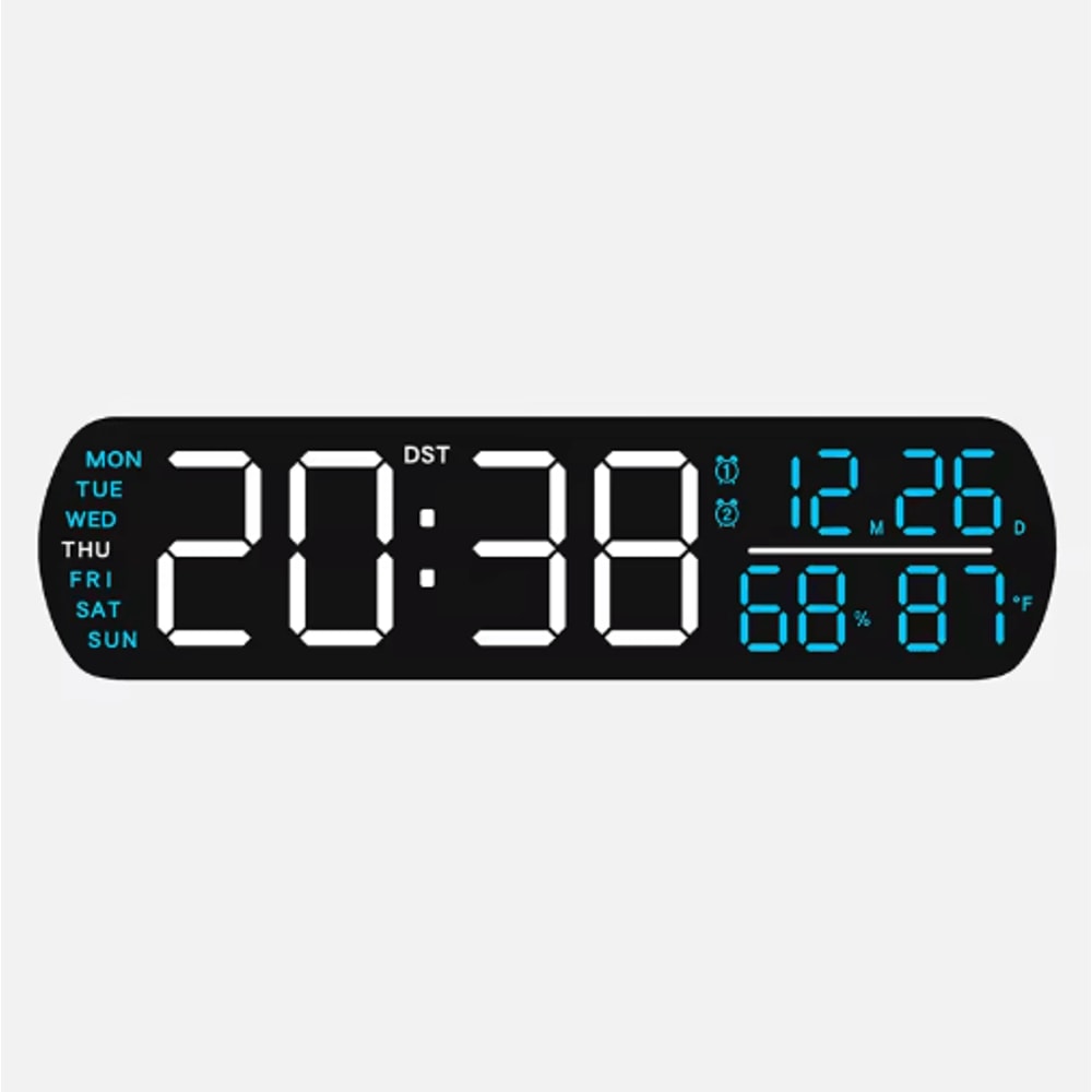 Digital Alarm Clock With Temperature Humidity LED Auto Dimmable Multifunction Desk Clock 5