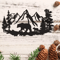 Rustic Bear Metal Wall Decor Wildlife Cabin Lodge Wall Art With Pine Tree Design 1