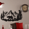 Rustic Bear Metal Wall Decor Wildlife Cabin Lodge Wall Art With Pine Tree Design 6