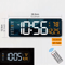 162 Large Digital Wall Clock LED RGB Display With Remote Dual Alarm 2