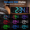 162 Large Digital Wall Clock LED RGB Display With Remote Dual Alarm 5