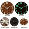 12Inch Luminous Wooden Wall Clock Silent Non Ticking Nordic Glow In The Dark Design 5