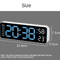 SmartView Large Digital Wall Clock With Temperature Humidity Display 4