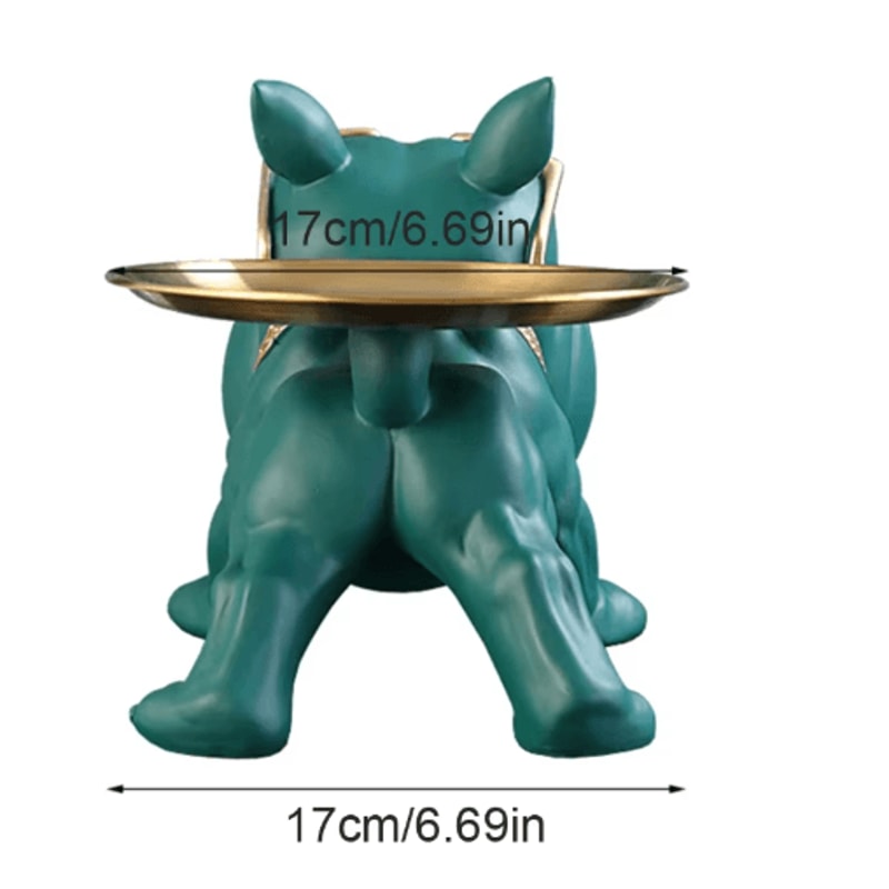 ChicGuard Bulldog Figurine Storage Box Decorative Dog Statue Organizer 4