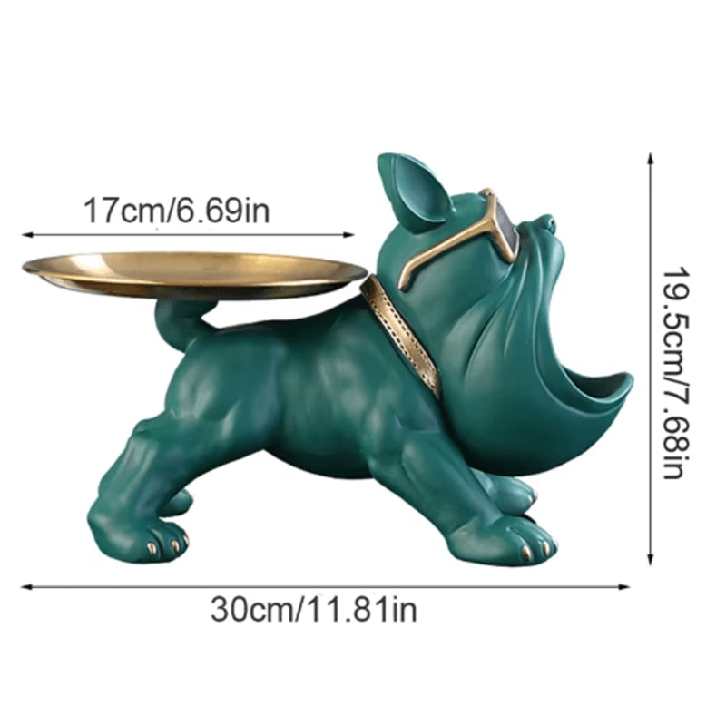 ChicGuard Bulldog Figurine Storage Box Decorative Dog Statue Organizer 5