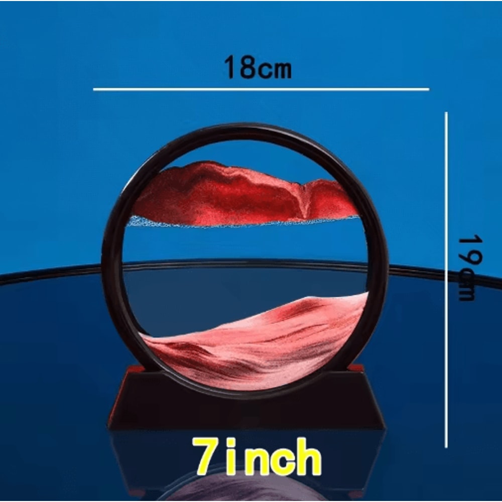 OceanFlow 3D Moving Sand Art Picture Round Glass Sandscape Decor 10