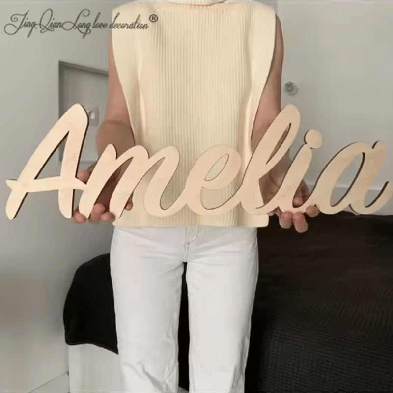 EverName Custom Wooden Name Sign Personalized Nursery Wall Decor 1