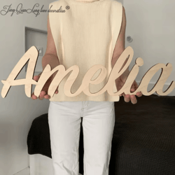 evername custom wooden name sign – personalized nursery wall decor