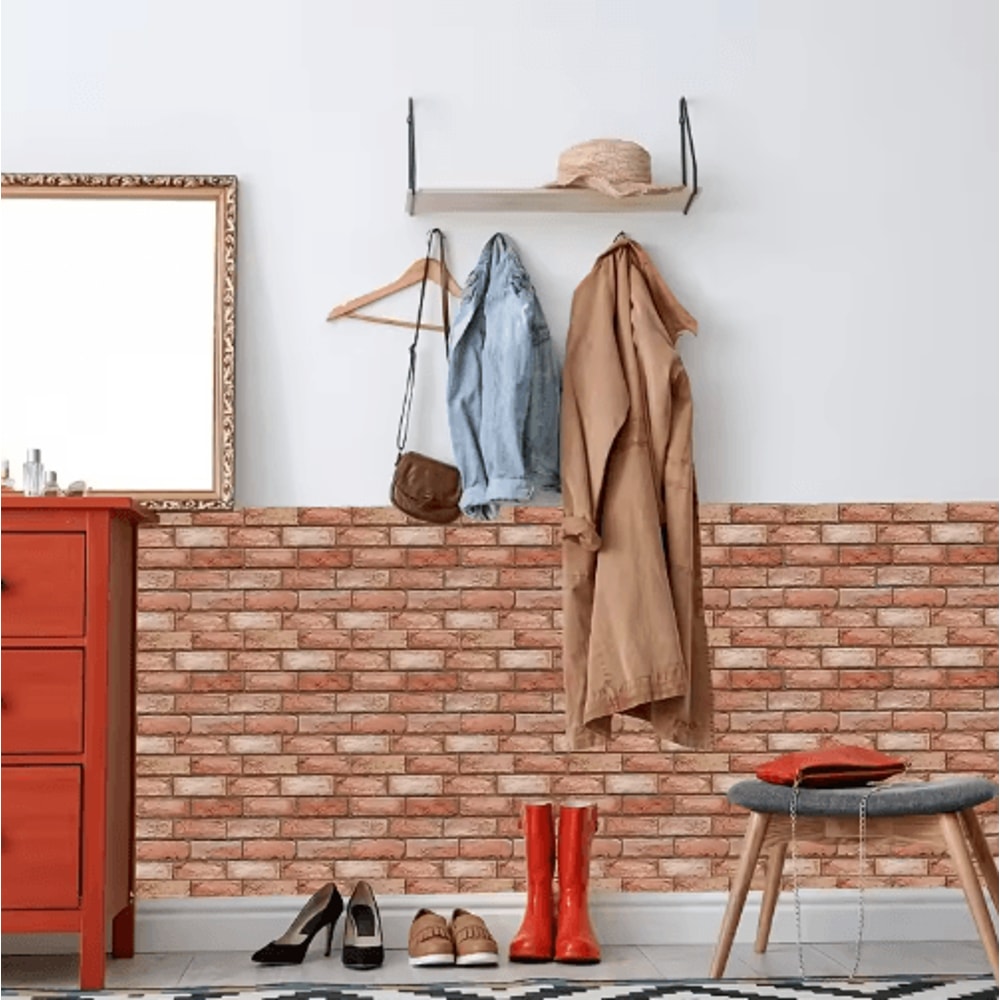 FlexiDecor 3D Wall Stickers Set Peel And Stick PVC Wall Panels 10PCS 3