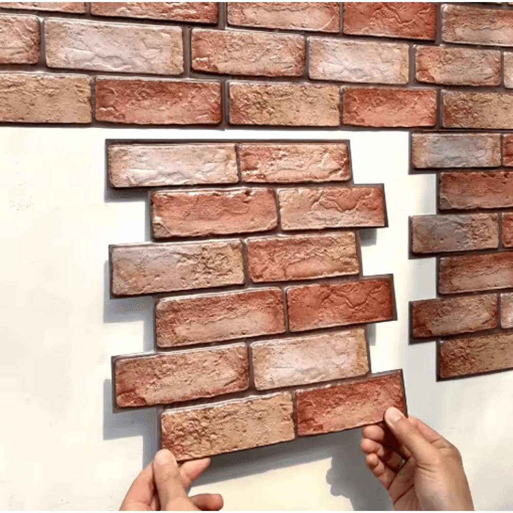 FlexiDecor 3D Wall Stickers Set Peel And Stick PVC Wall Panels 10PCS 4