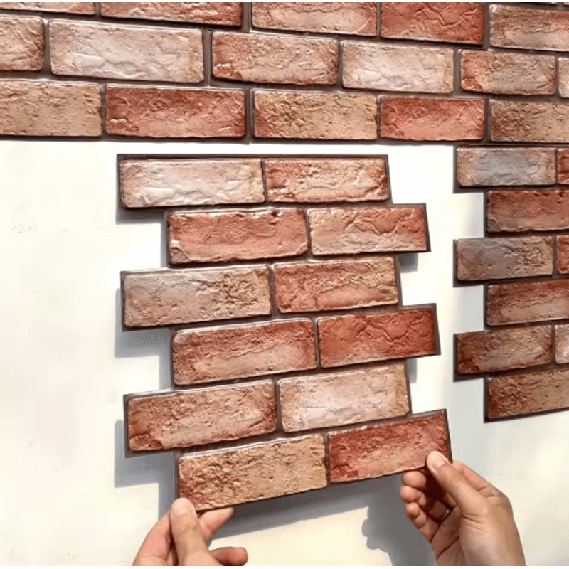 FlexiDecor 3D Wall Stickers Set Peel And Stick PVC Wall Panels 10PCS 4