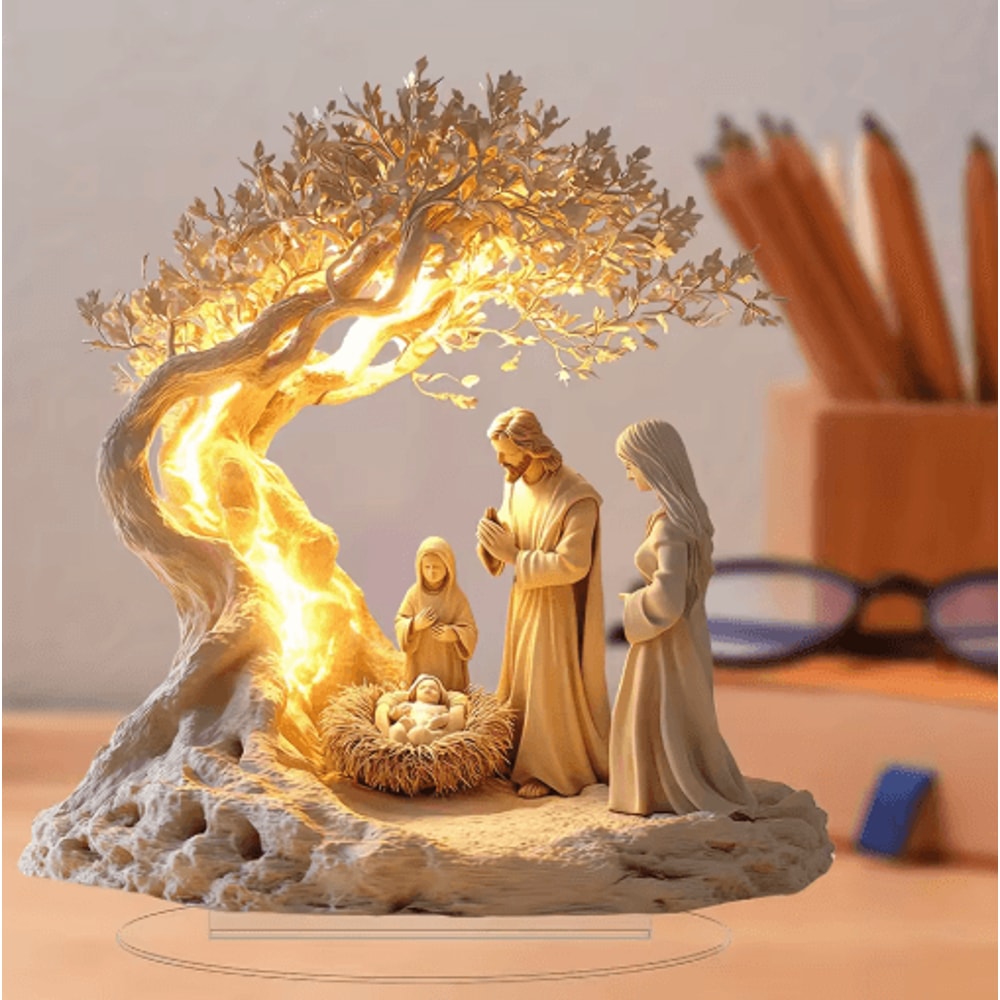 LifeRoots Acrylic Tree Of Life Family Decor Newborn Keepsake Desktop Ornament 0