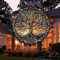 SunGlow Tree Of Life Acrylic Wall Hanging Round Decorative Welcome Sign 4
