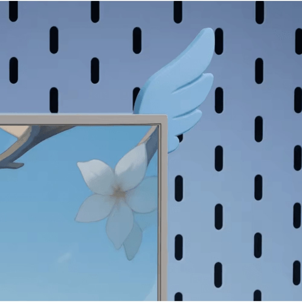 WingGlow 3D Pink Monitor Wings Cute Gaming Setup Decor Accessories Pair 5