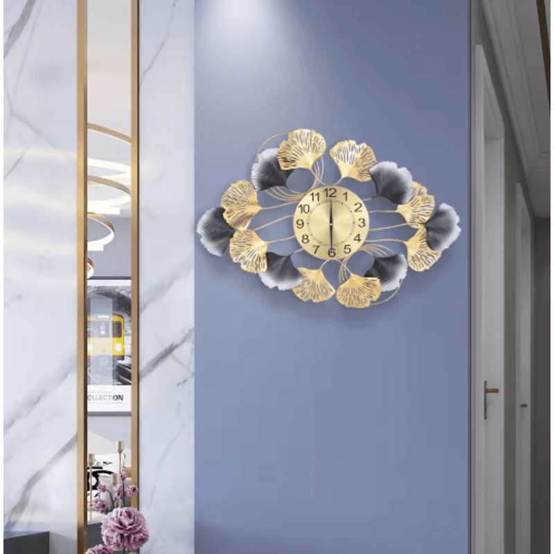 Aurelia Modern Luxury Gold Wall Clock Large Decorative Living Room Statement Piece 3