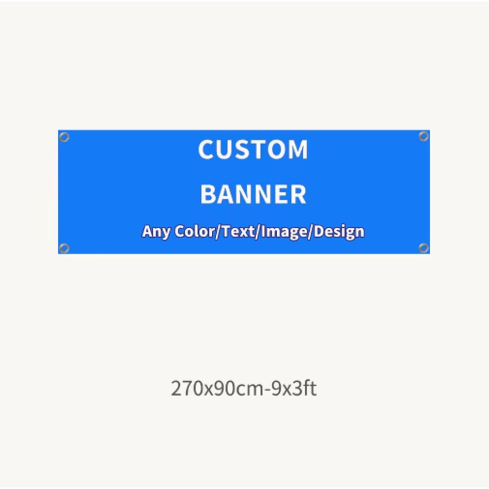 PrintFlex Custom Polyester Banner Personalized Indoor Outdoor Banner With Grommets 2