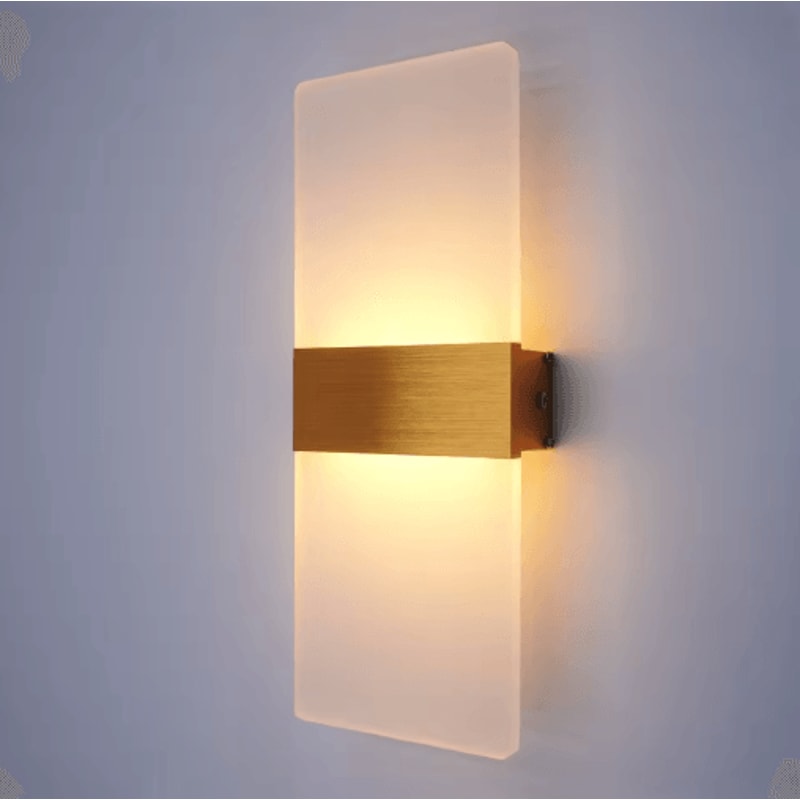 LumiEdge Modern LED Wall Lamp Minimalist Aluminum Acrylic Wall Sconce 1