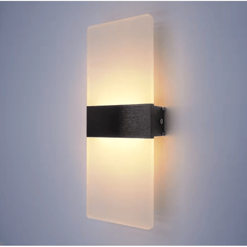 LumiEdge Modern LED Wall Lamp Minimalist Aluminum Acrylic Wall Sconce 2