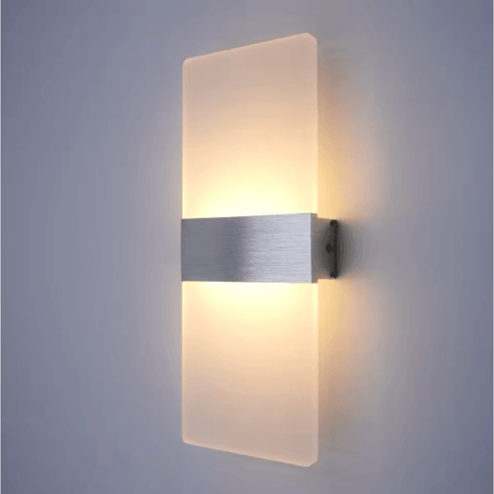LumiEdge Modern LED Wall Lamp Minimalist Aluminum Acrylic Wall Sconce 3