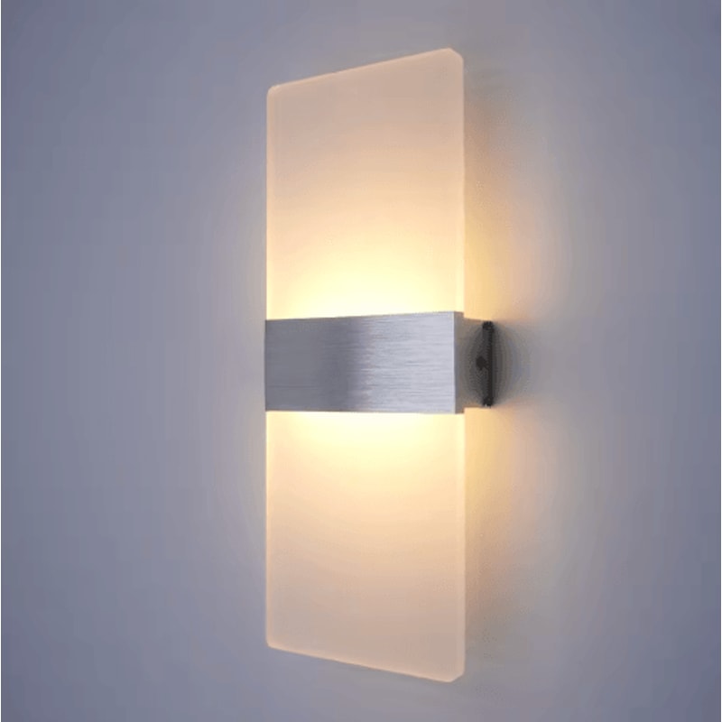 LumiEdge Modern LED Wall Lamp Minimalist Aluminum Acrylic Wall Sconce 3