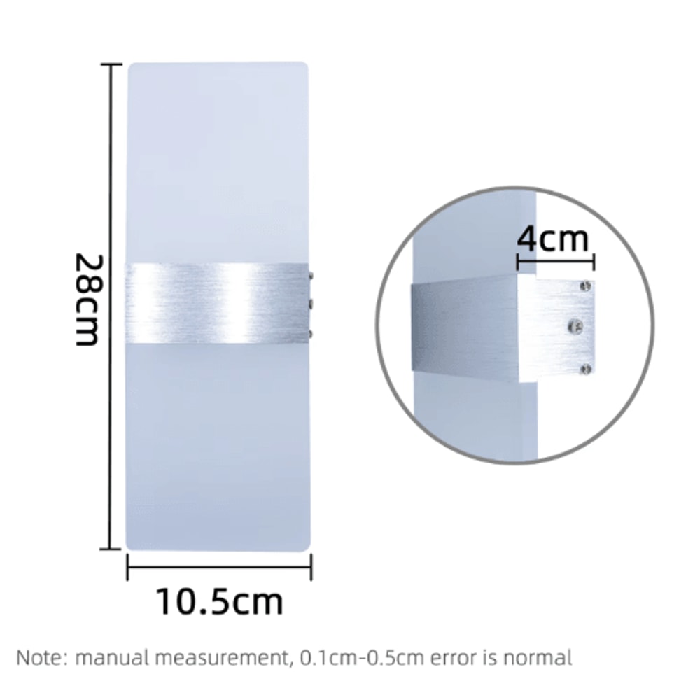 LumiEdge Modern LED Wall Lamp Minimalist Aluminum Acrylic Wall Sconce 4