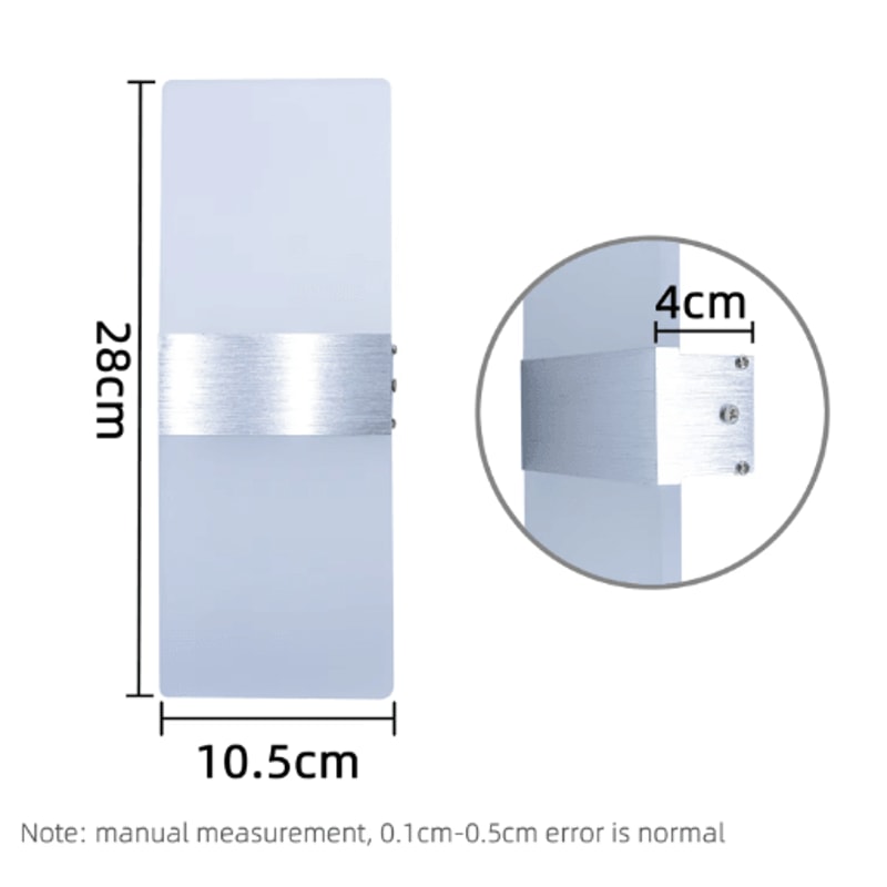 LumiEdge Modern LED Wall Lamp Minimalist Aluminum Acrylic Wall Sconce 4