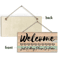 WarmNest Rustic Welcome Wood Sign Farmhouse Wall Hanging Door Decor 1
