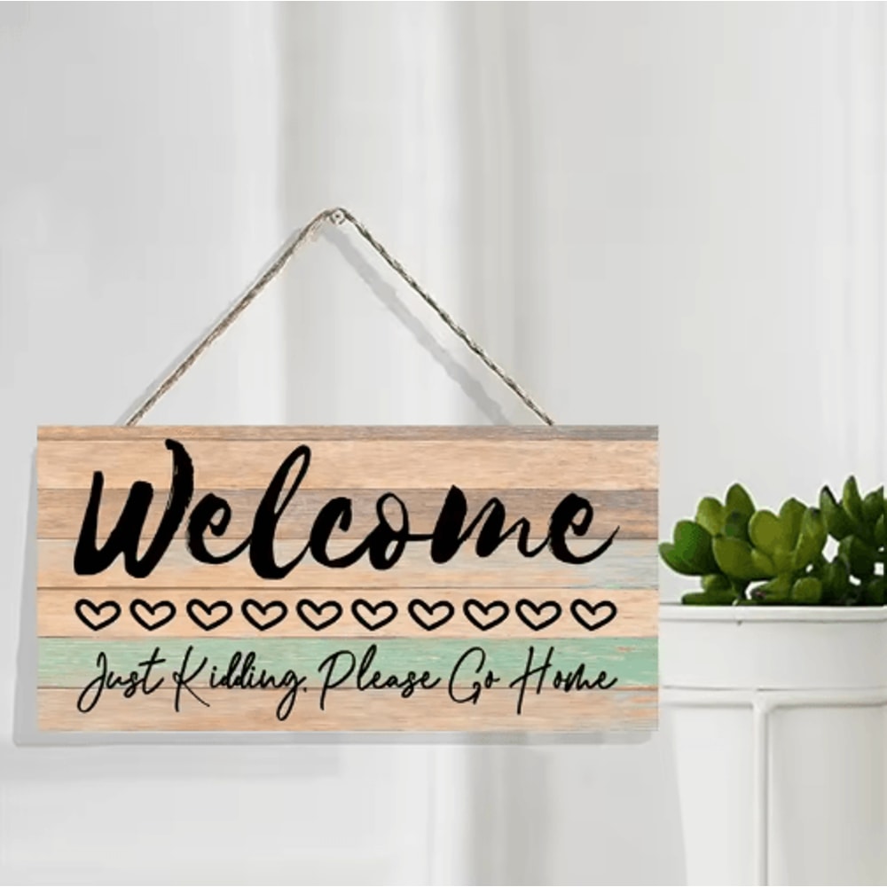 WarmNest Rustic Welcome Wood Sign Farmhouse Wall Hanging Door Decor 5
