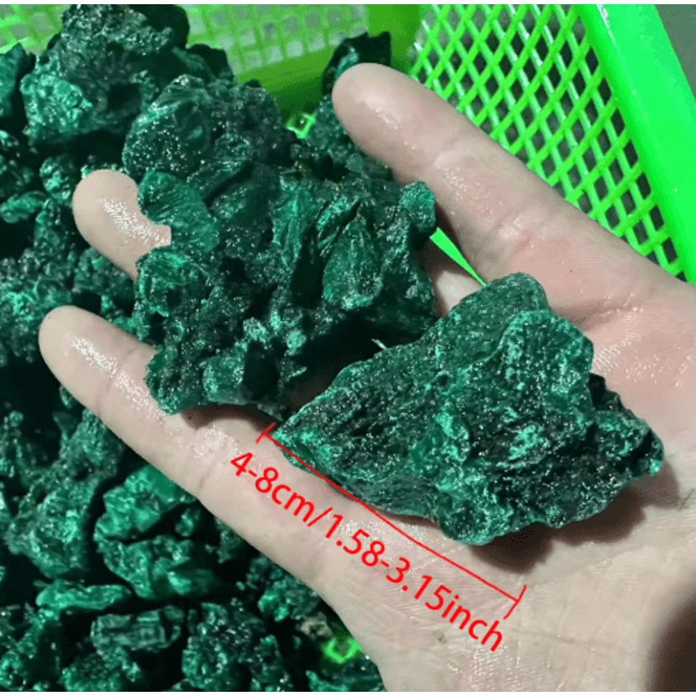 VerdantAura Raw Malachite Crystal Natural Green Stone Decor Healing Specimen 6