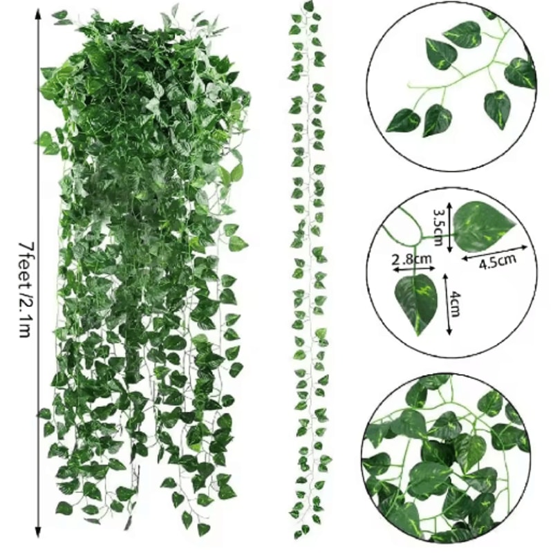 GreenVibe Artificial Ivy Garland Set Realistic Hanging Vine Decor 122436 PCS 1