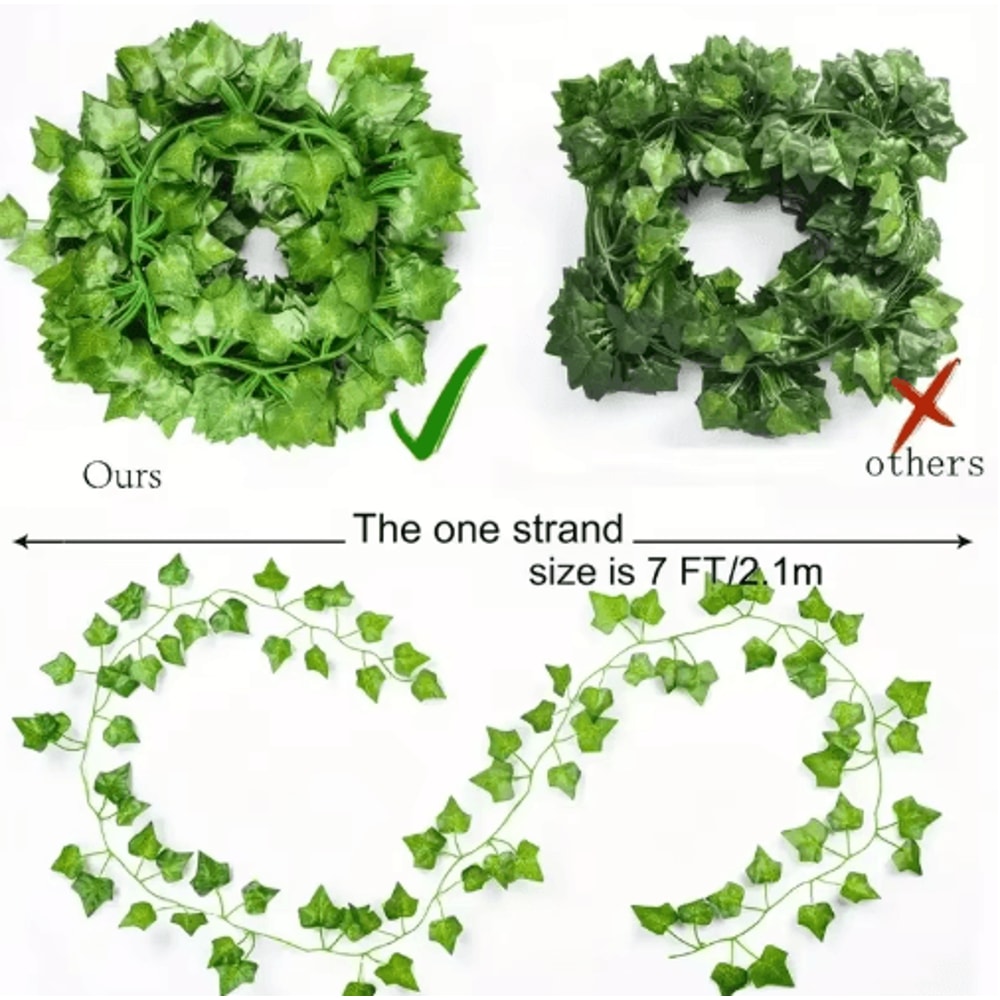 NatureDrape Artificial Ivy Vine Garland Realistic Hanging Leaf Decor For Home Events 8